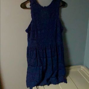 Navy Blue Lace Dress